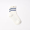 Windsor Stripe Crew Socks for Women in Coastal Blue