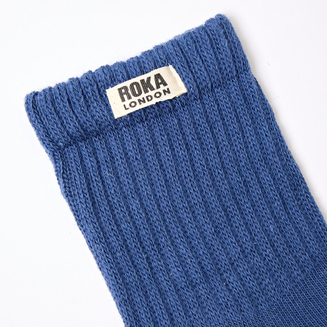 Windsor Crew Socks for Women in Coastal Blue