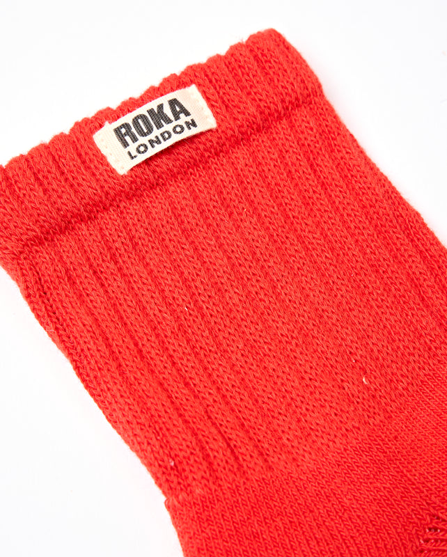 Windsor Crew Socks for Women in Cranberry