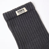 Windsor Crew Socks for Women in Faded Black