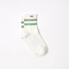 Windsor Stripe Crew Socks for Women in Matcha