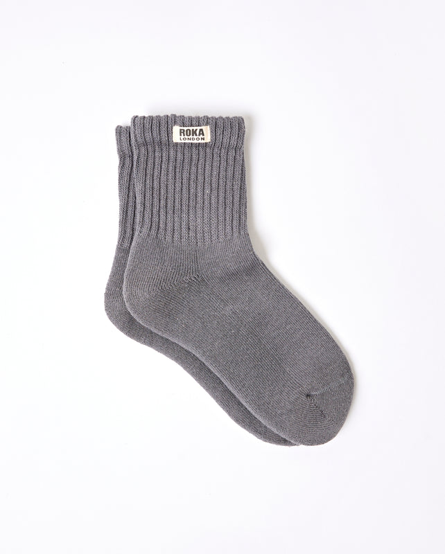 Windsor Crew Socks for Women in Smoke