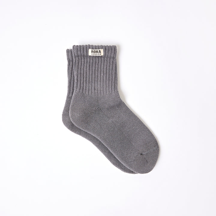 Windsor Crew Socks for Women in Smoke