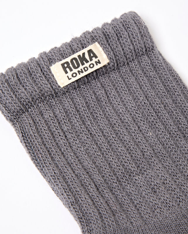 Windsor Crew Socks for Women in Smoke