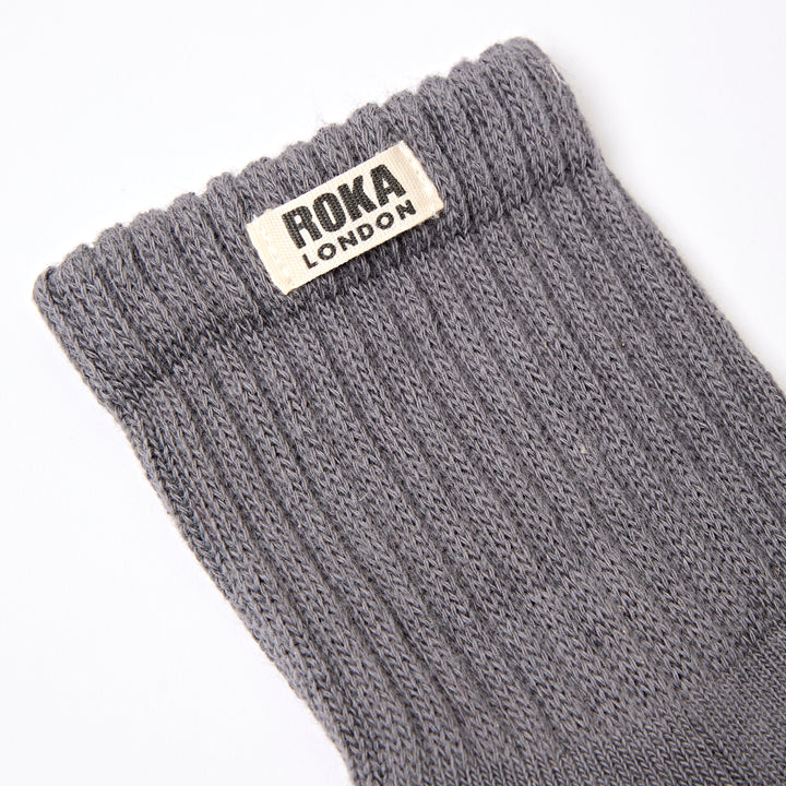 Windsor Crew Socks for Women in Smoke