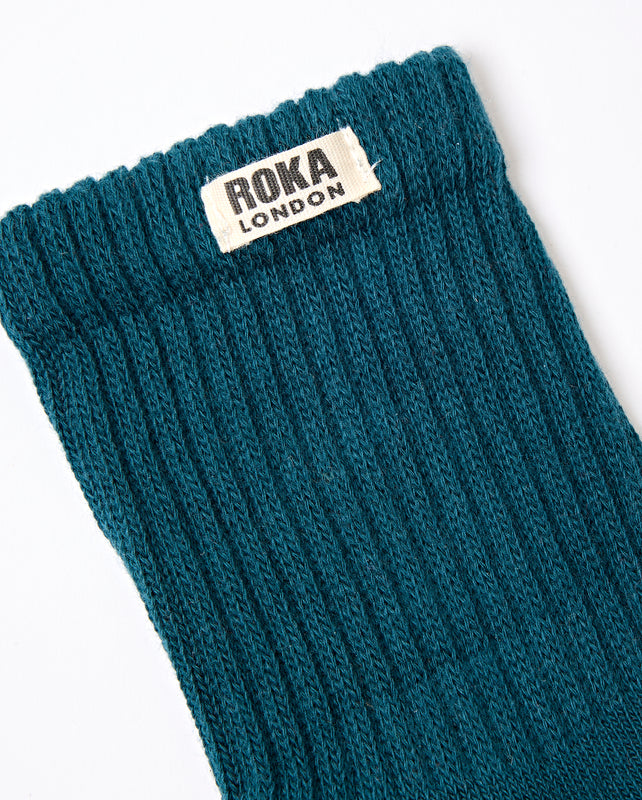 Windsor Crew Socks for Women in Teal