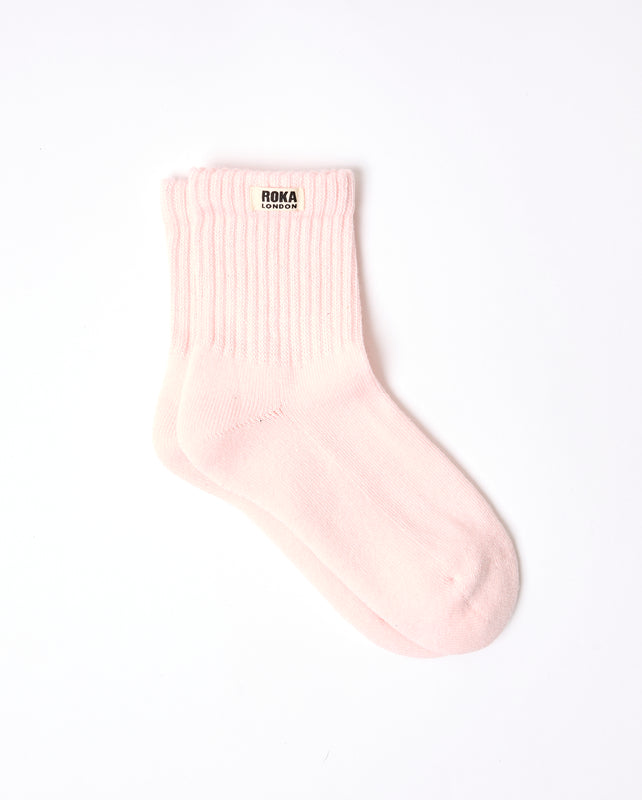 Windsor Crew Socks for Women in Transcendent Pink