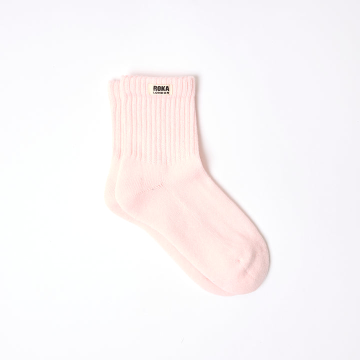 Windsor Crew Socks for Women in Transcendent Pink