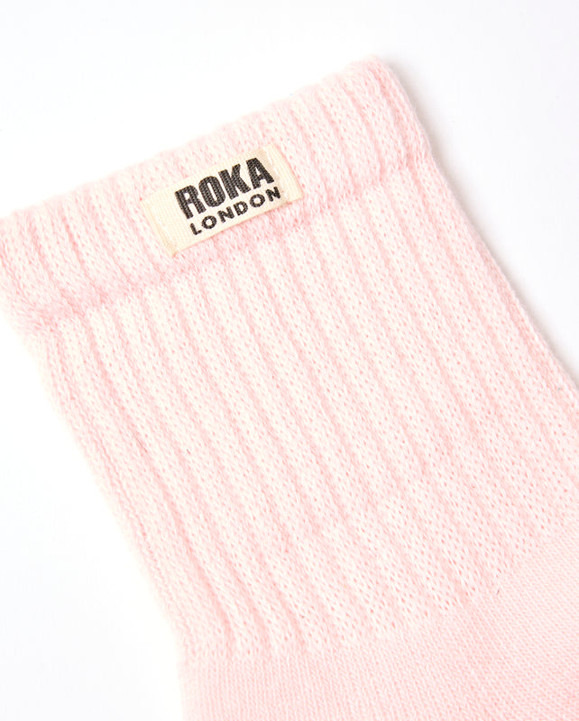 Windsor Crew Socks for Women in Transcendent Pink