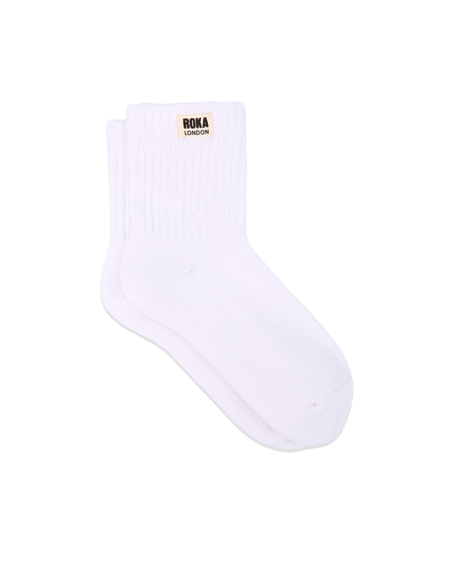 Windsor Crew Socks for Women in White