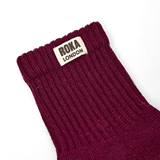 Windsor Crew Socks for Women in Plum