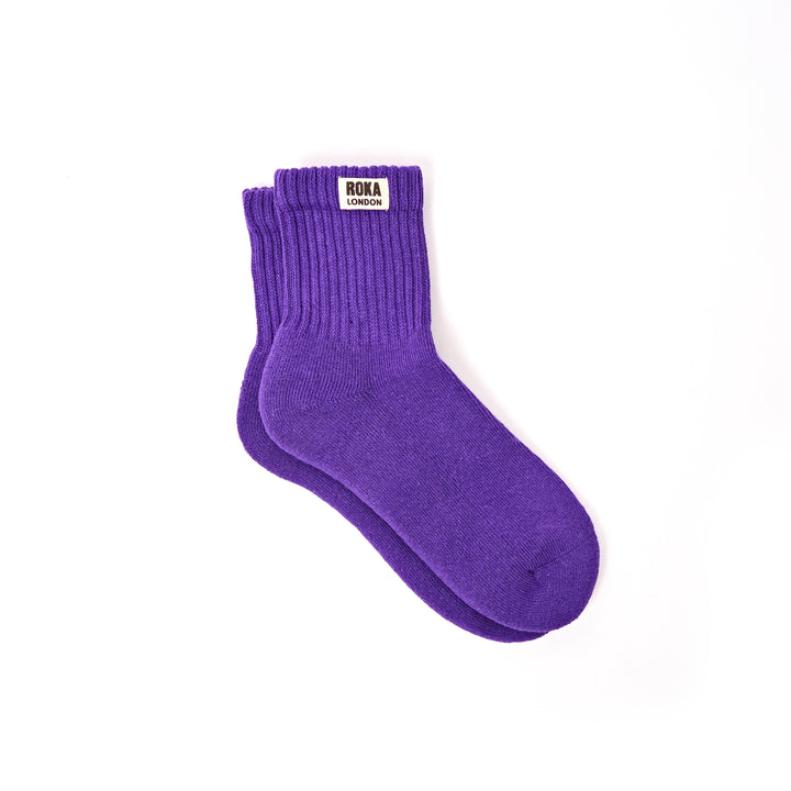 Windsor Crew Socks for Women in Purple