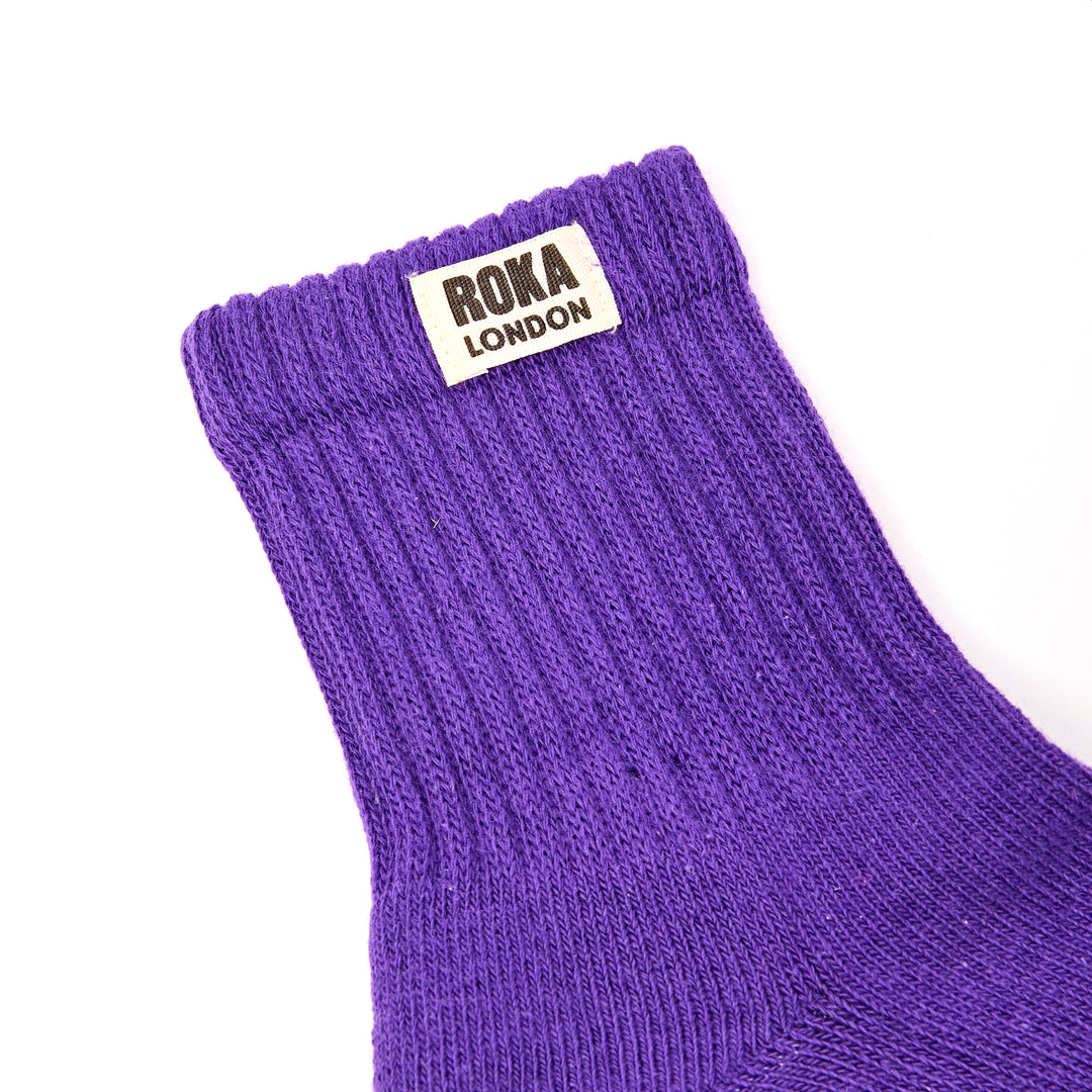 Windsor Crew Socks for Women in Purple