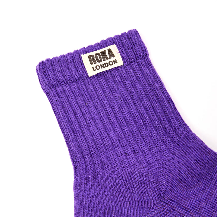 Windsor Crew Socks for Women in Purple