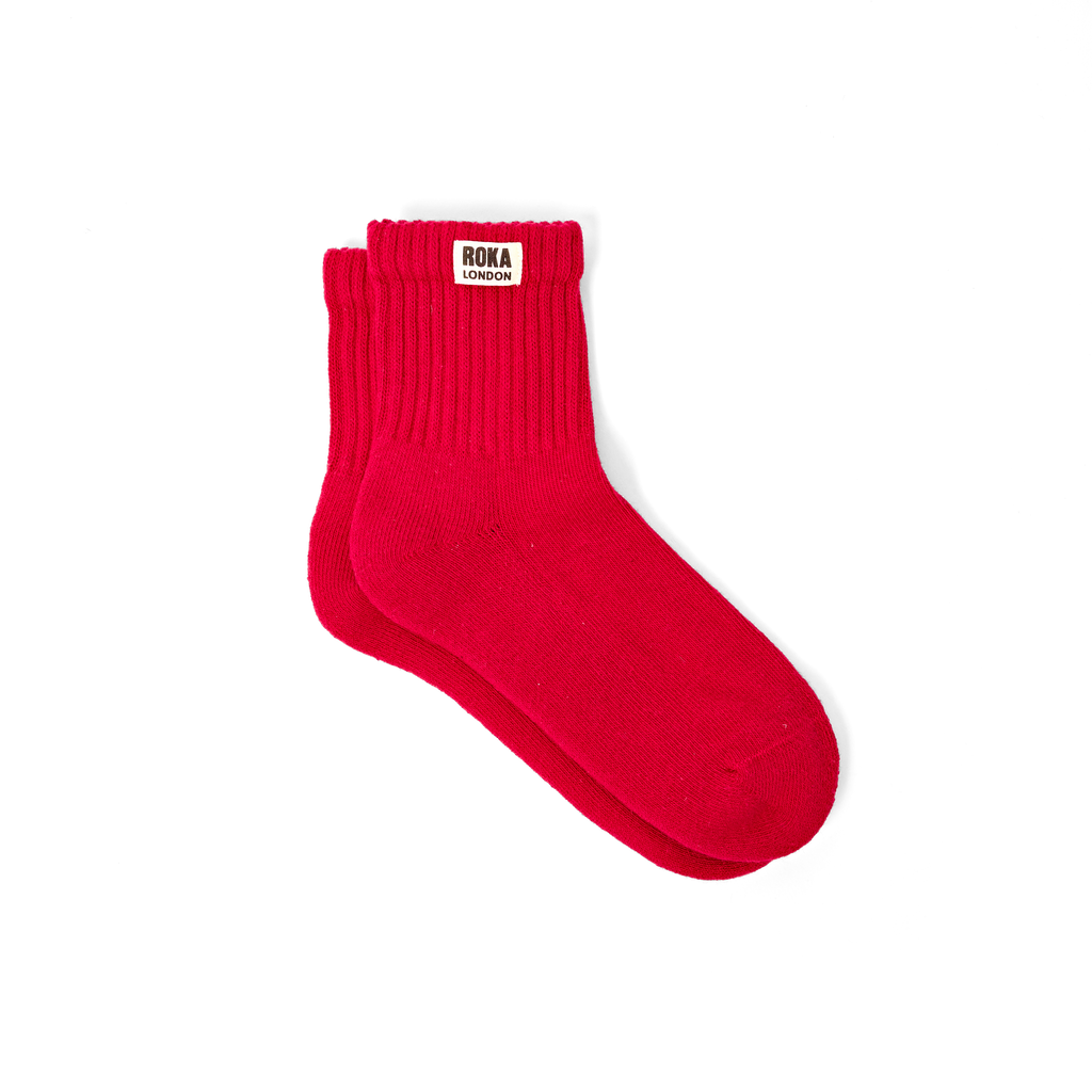 Windsor Crew Socks Scarlet