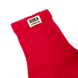 Windsor Crew Socks for Women in Scarlet