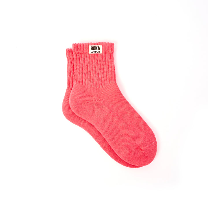 Windsor Crew Socks for Women in Sugar Coral