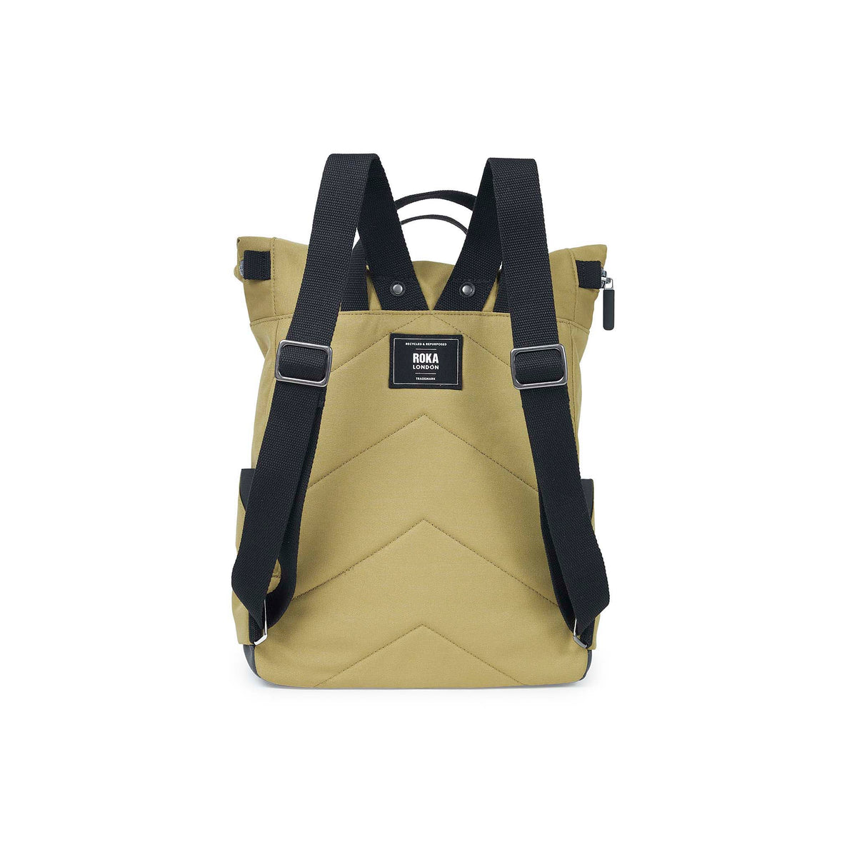 Black Label Canfield Roll Top Backpack in Khaki