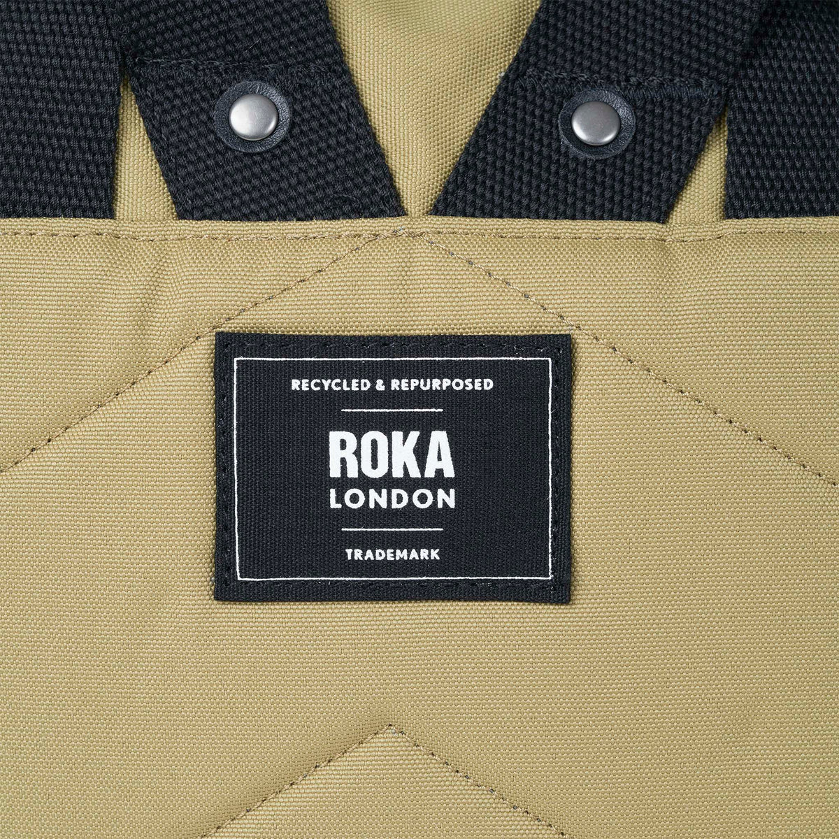 Black Label Canfield Roll Top Backpack in Khaki