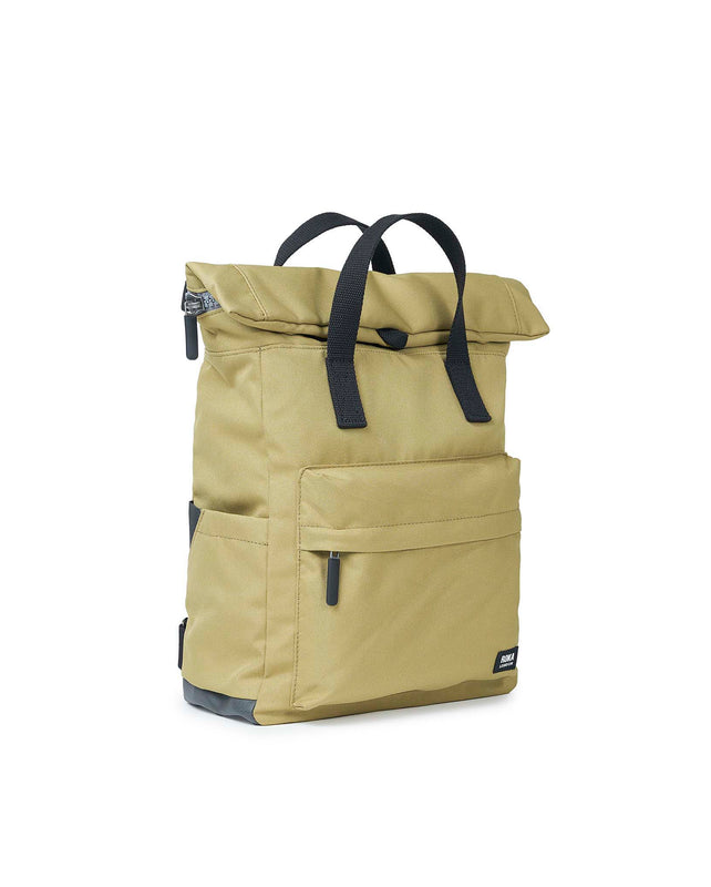 Black Label Canfield Roll Top Backpack in Khaki