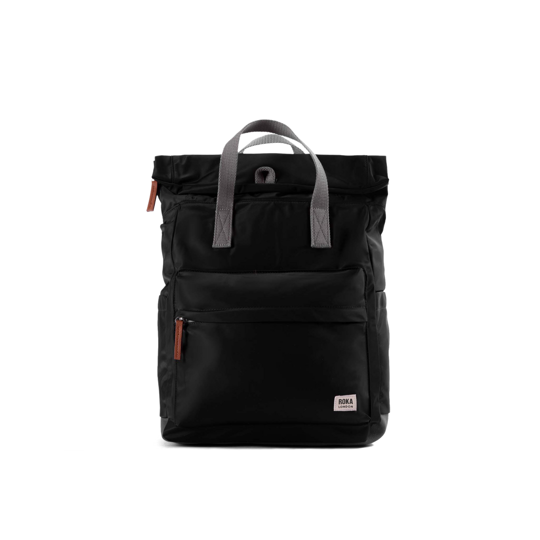 Canfield Roll Top Backpack in Black