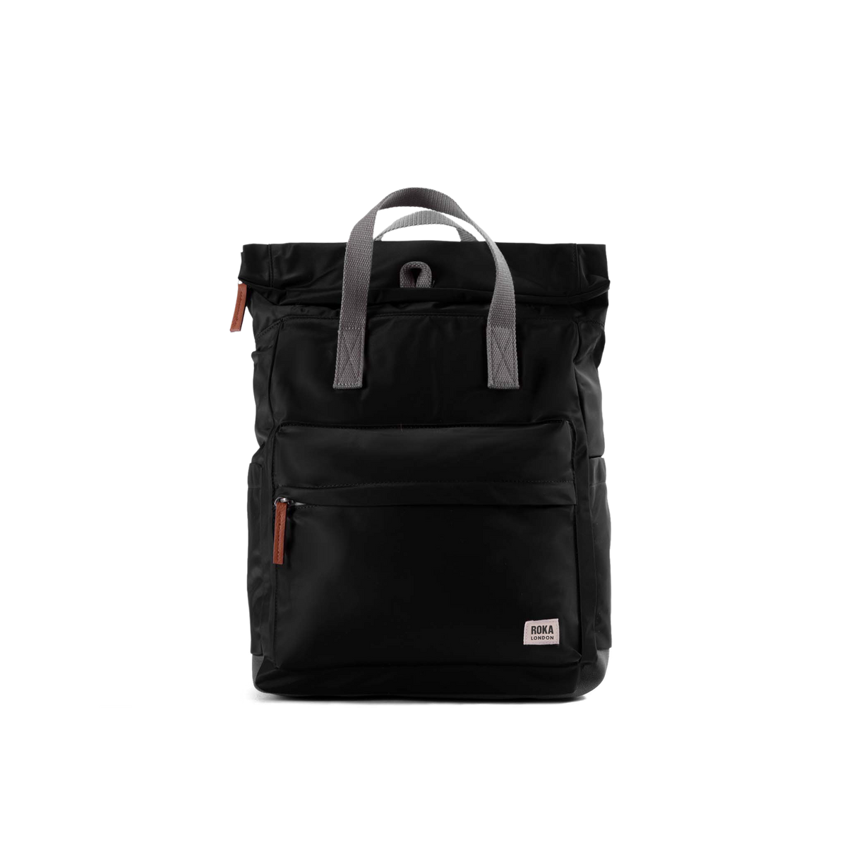 Canfield Roll Top Backpack in Black - Medium