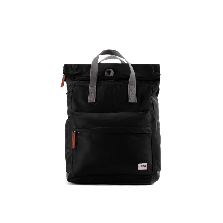 Canfield Roll Top Backpack in Black