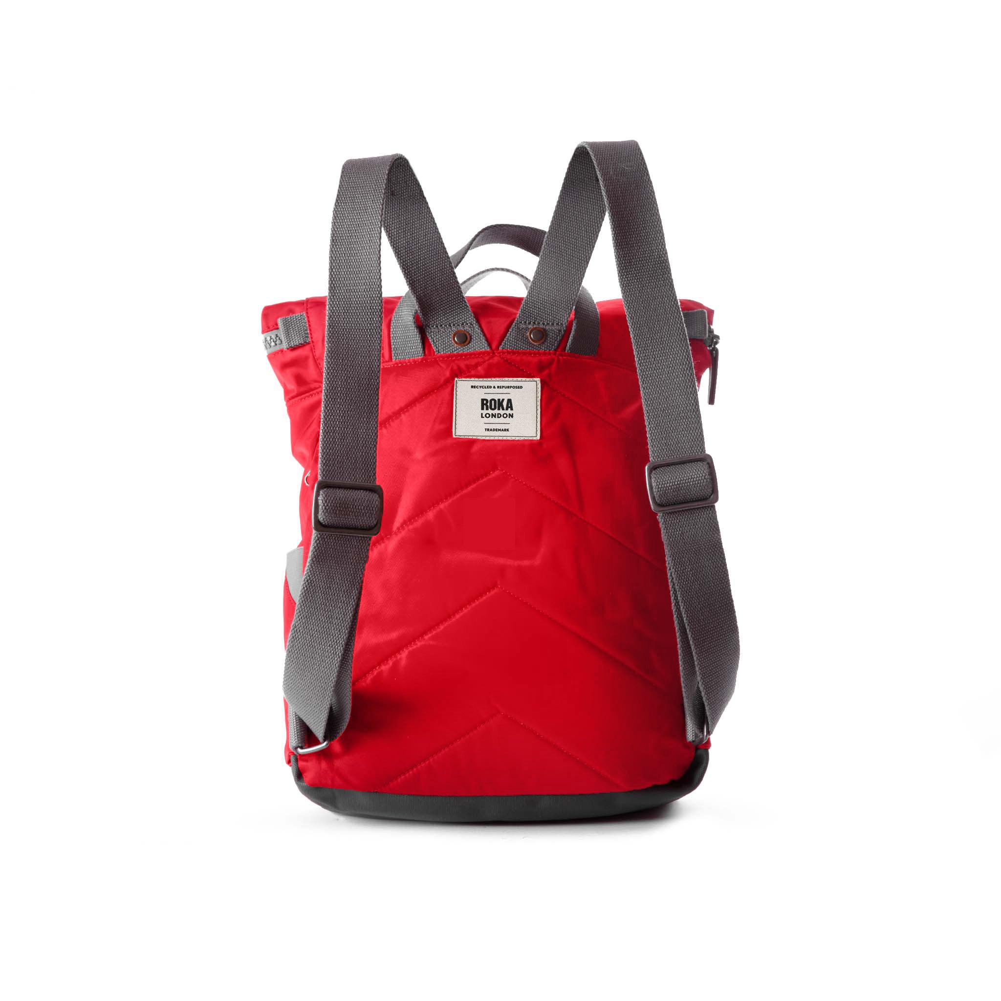 Canfield Roll Top Backpack in Cranberry – ROKA London