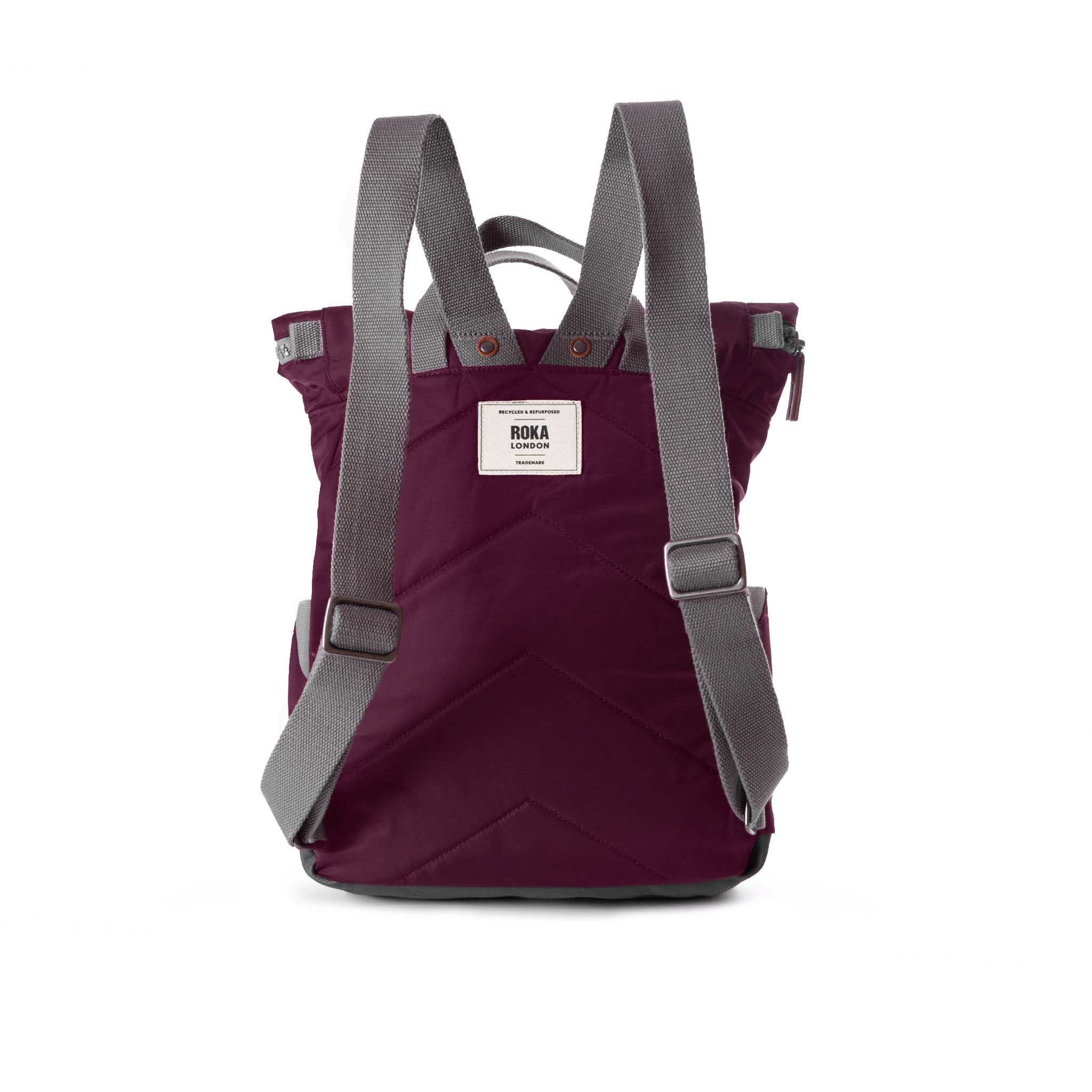Canfield Roll Top Backpack in Plum – ROKA London