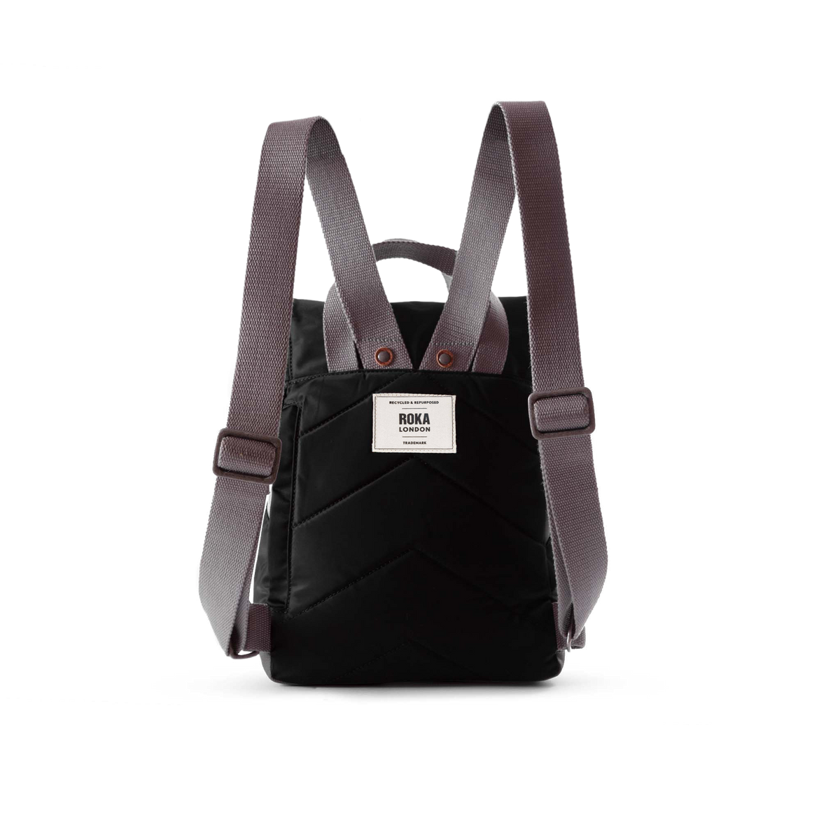 Canfield Roll Top Backpack in Black - Small