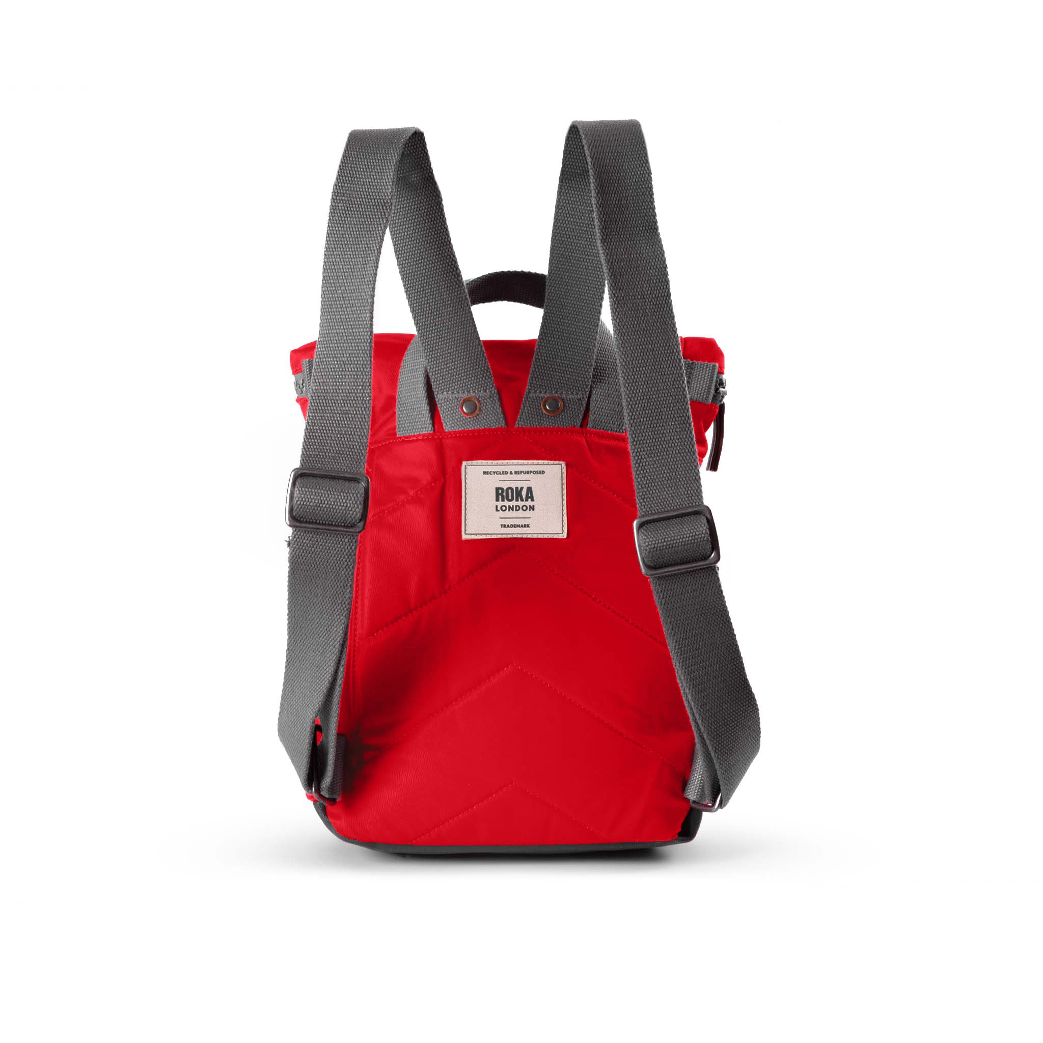 Canfield Roll Top Backpack in Cranberry – ROKA London