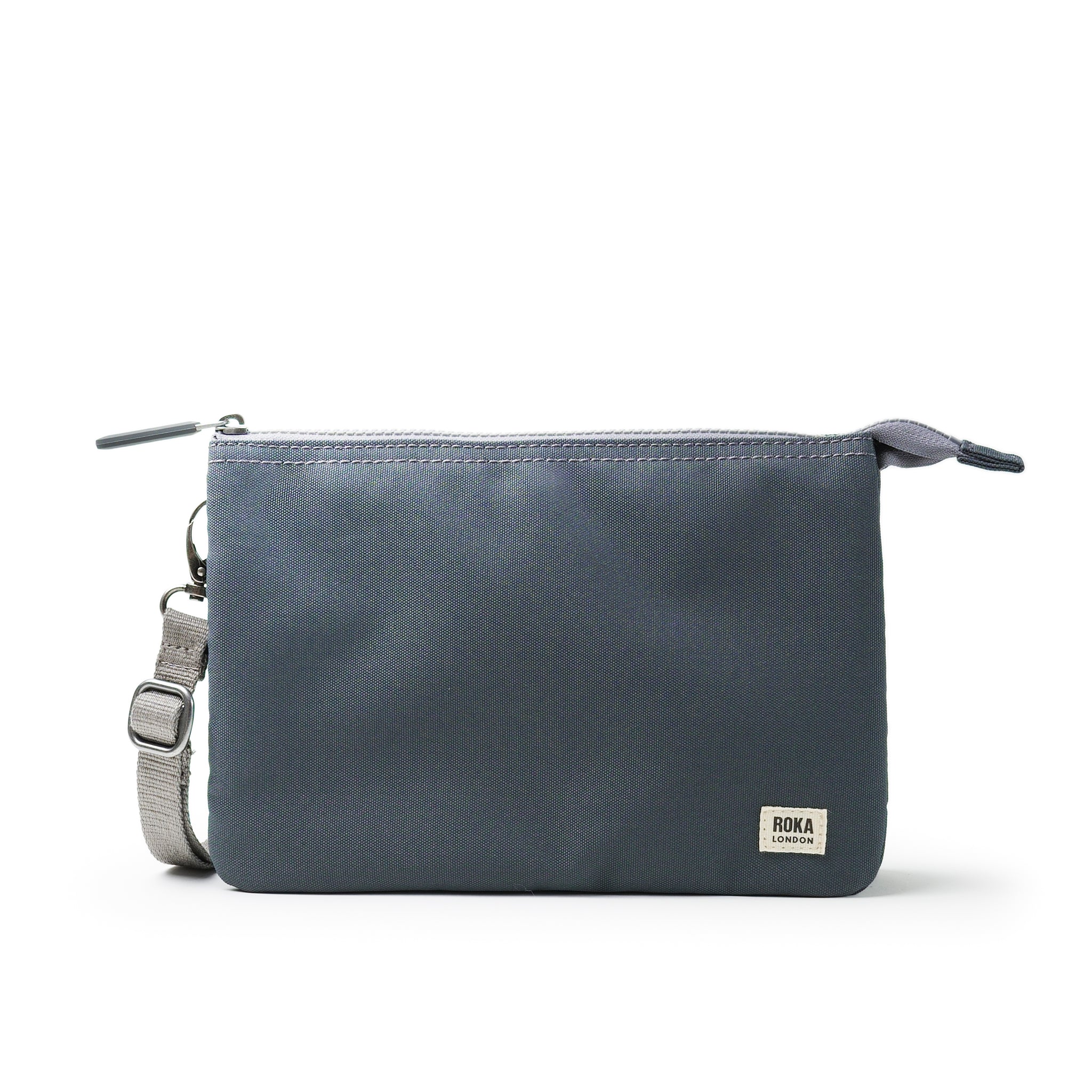 Carnaby Crossbody XL Smoke Recycled Canvas – ROKA London