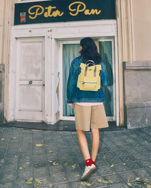 Canfield Roll Top Backpack in Lemonade Stripe
