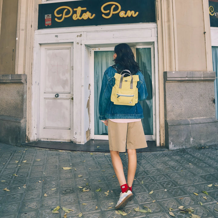 Canfield Roll Top Backpack in Lemonade Stripe
