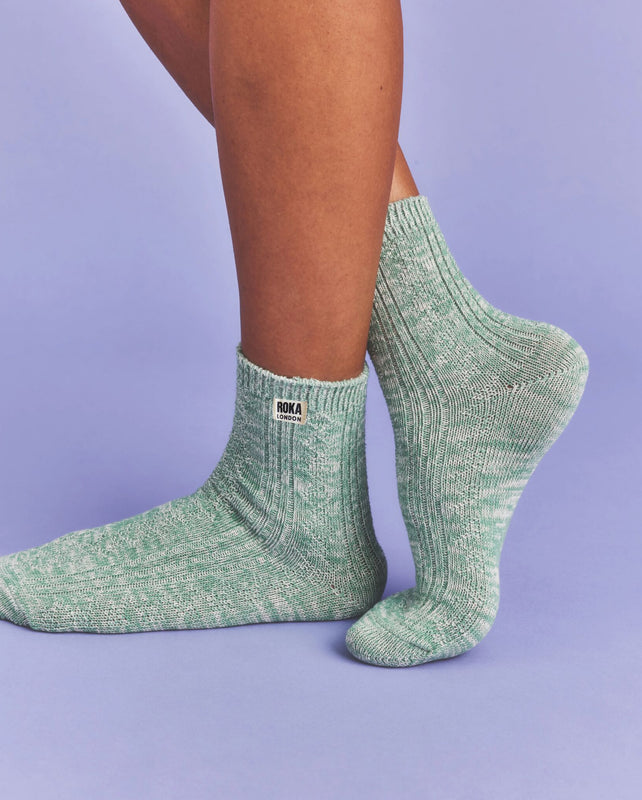 Wallace Crew Socks for Women in Matcha