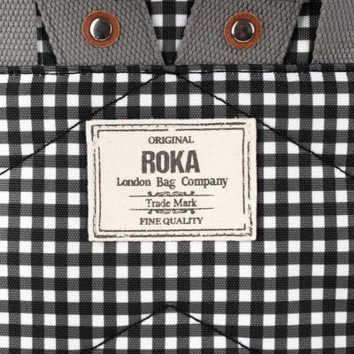 Canfield B Black Gingham Recycled Canvas
