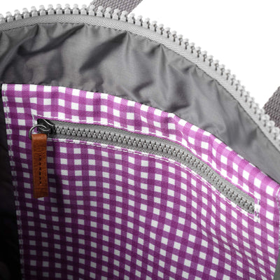 Canfield B Purple Gingham Recycled Canvas