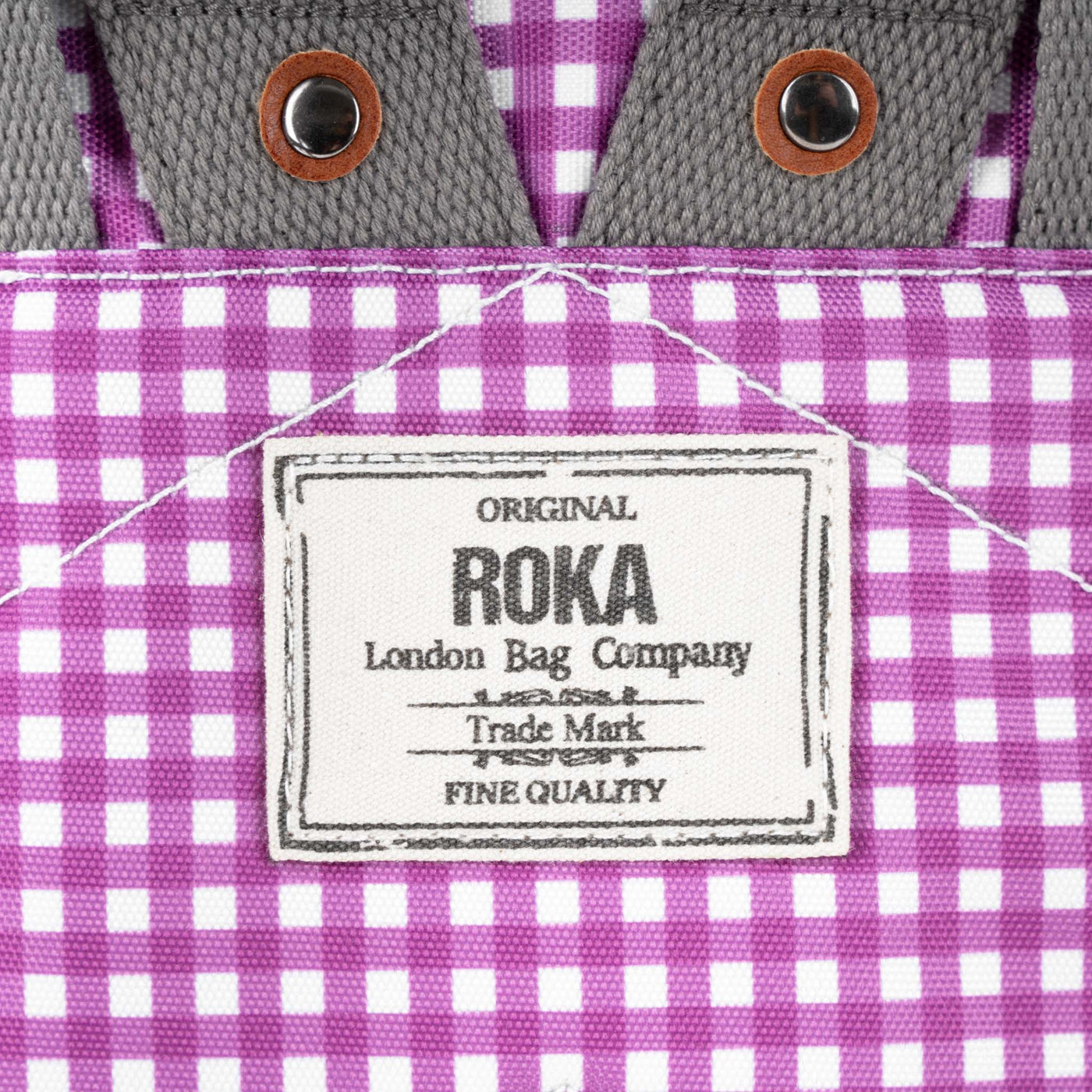 Canfield B Purple Gingham Recycled Canvas