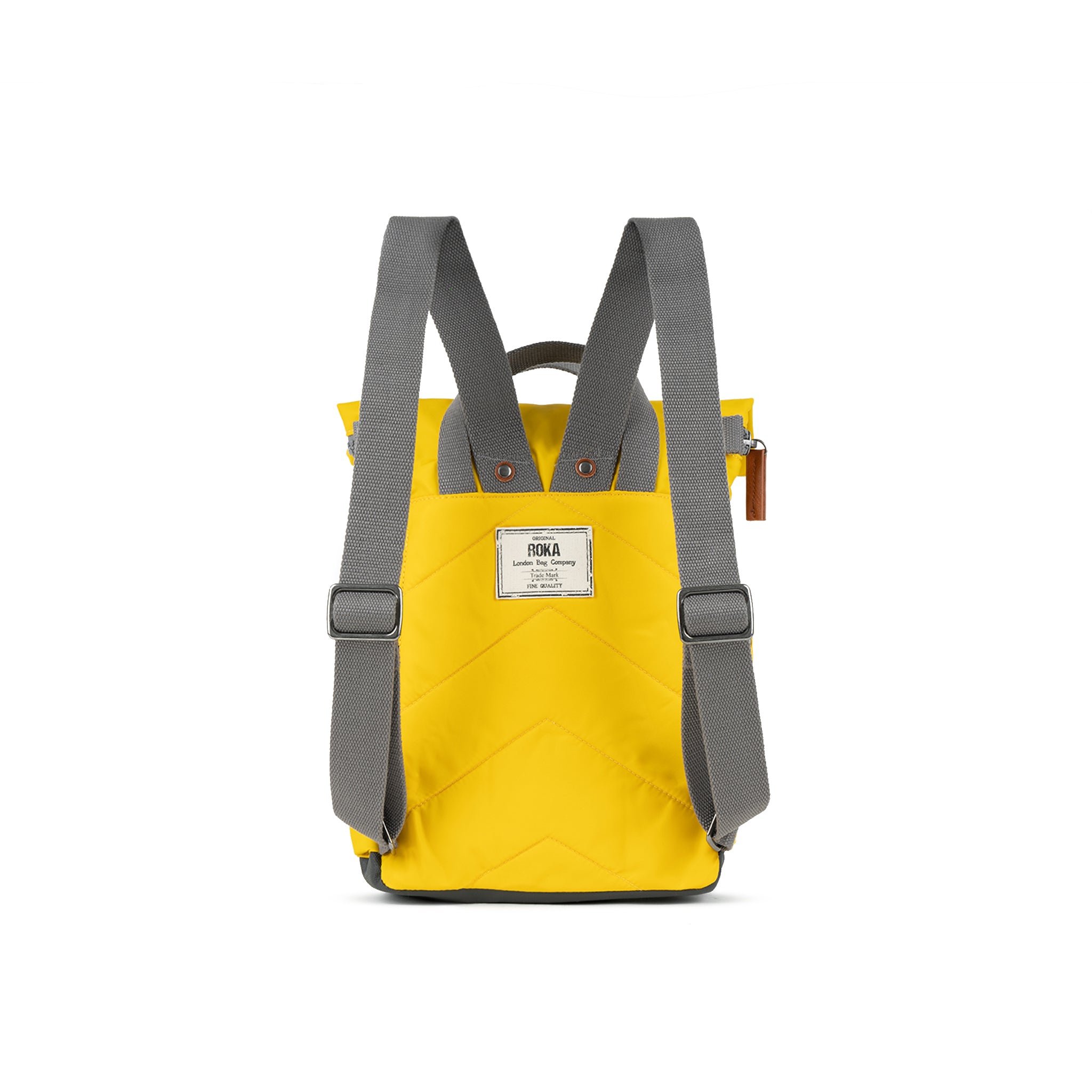 Canfield B Mustard Recycled Eco Friendly Backpack ROKA London
