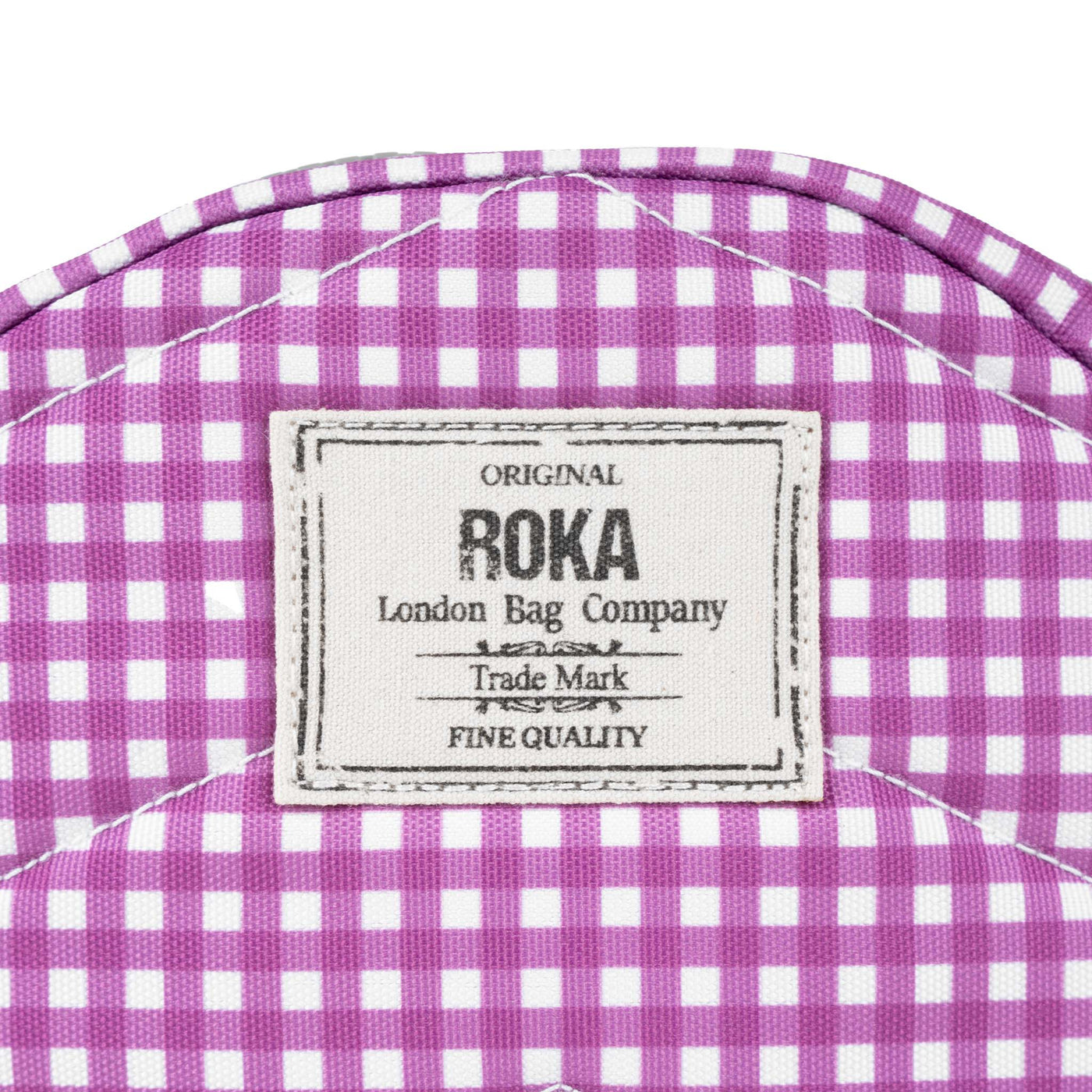 Paddington B Purple Gingham Recycled Canvas