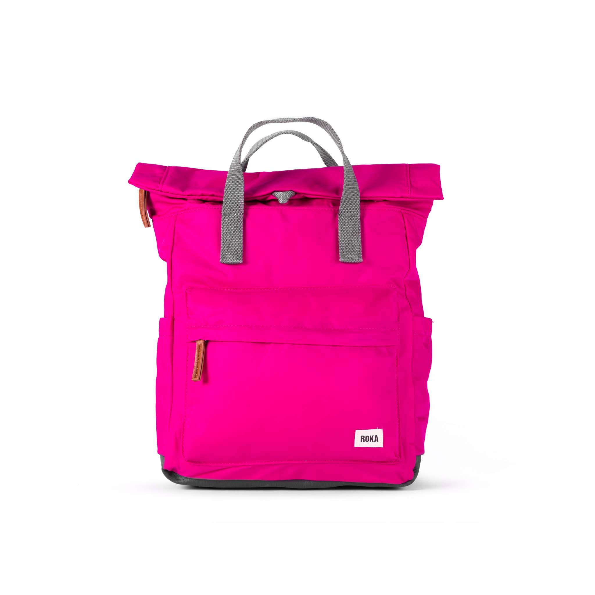 Roka Borsa a tracolla unisex Paddington B piccola in nylon sostenibile - arancione bruciato